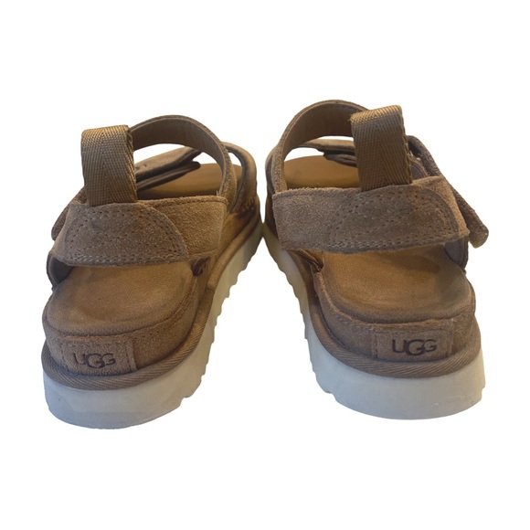 UGG Goldenstar Platform Suede Sandals in Driftwood/Sand
Size: US 9.5 - Picture 3 of 11
